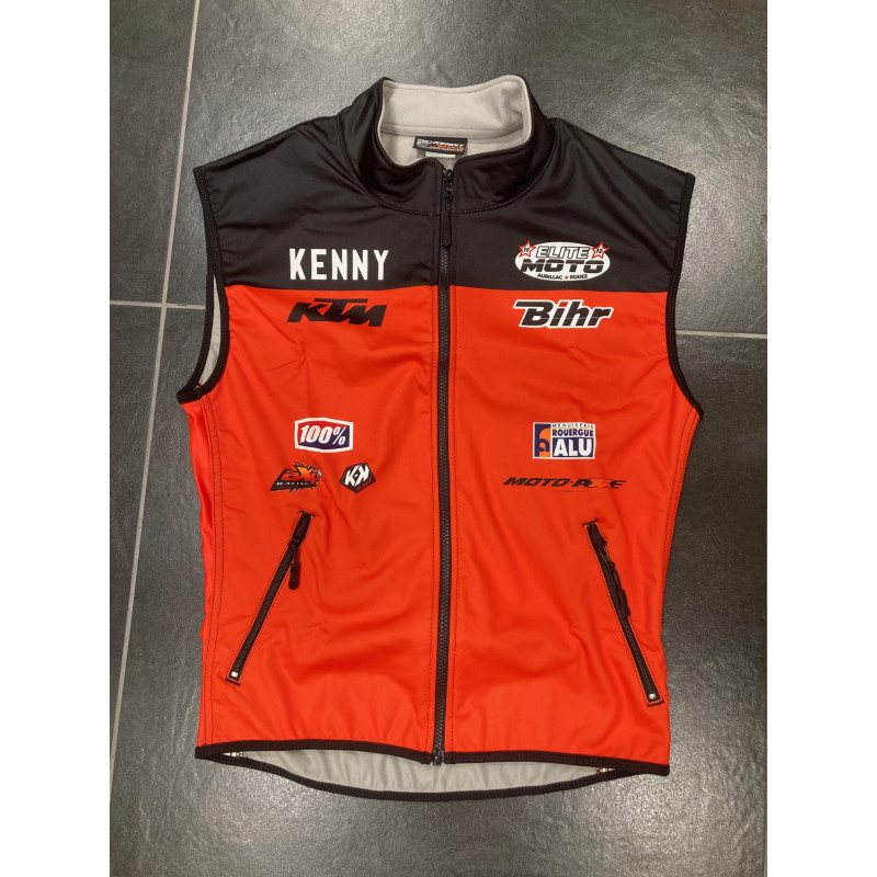 Body Warmer Kenny Team Elite Moto 15 Orange Noir
