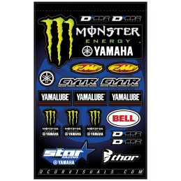 PLANCHE D'AUTOCOLLANTS MONSTER YAMAHA STAR RACING