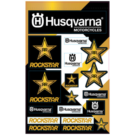PLANCHE D'AUTOCOLLANTS HUSQVARNA ROCKSTAR ENERGY