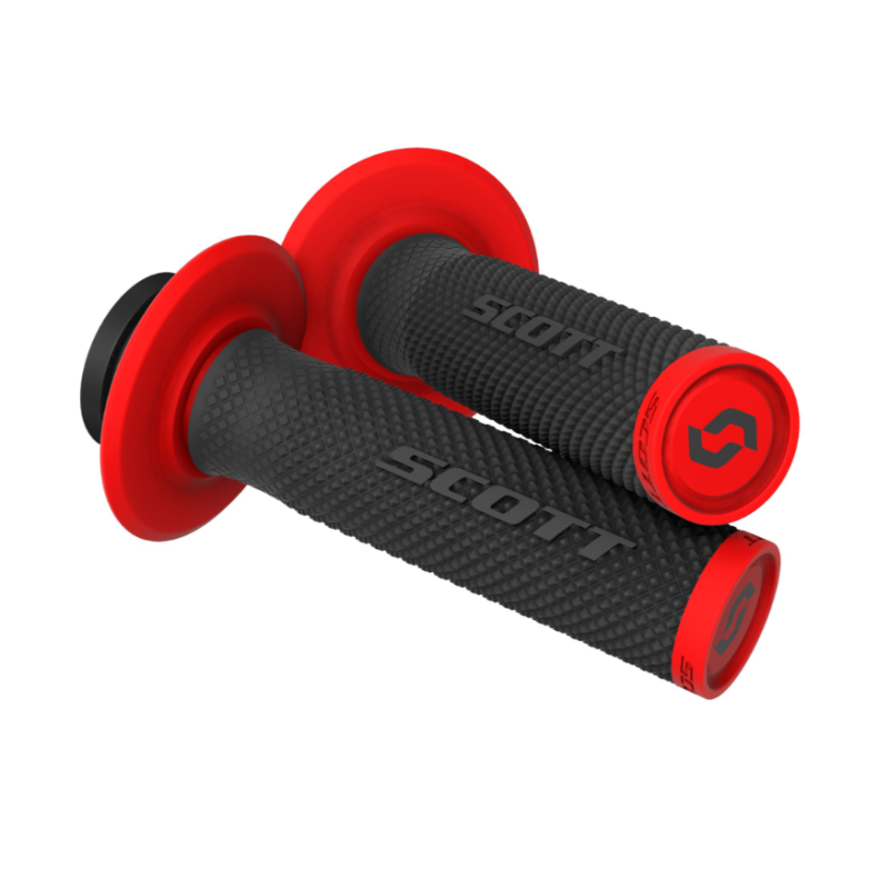 POIGNEES SCOTT SX II LOCK ON + CAM SET BLACK/RED POIGNEES SCOTT SX II LOCK ON + CAM SET BLACK/RED