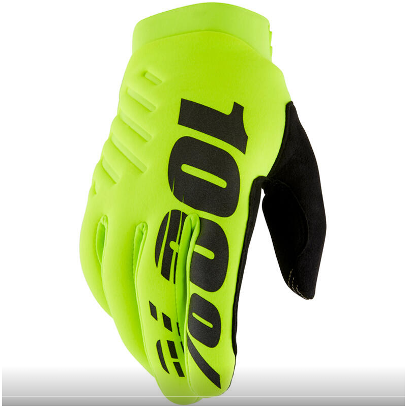 GANTS ENFANT 100% BRISKER JAUNE FLUO/NOIR GANTS ENFANT 100% BRISKER JAUNE FLUO/NOIR