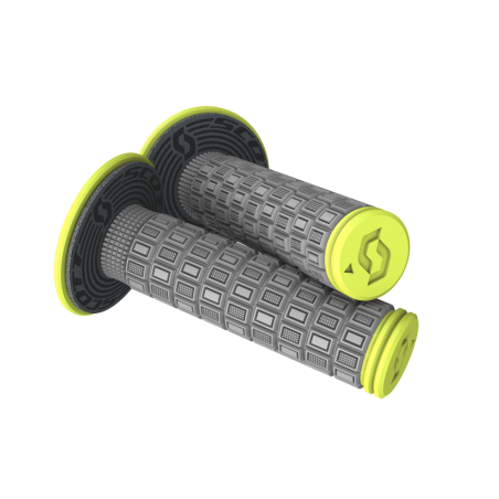 POIGNEES SCOTT GRIP MELLOW + DONUT BLACK/NEON YELLOW
