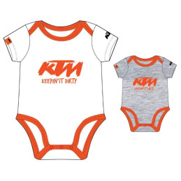 ENSEMBLE DE BODYS KTM SET DE 2 GRIS BLANC