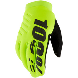 GANTS 100% ENFANT BRISKER JAUNE FLUO/NOIR