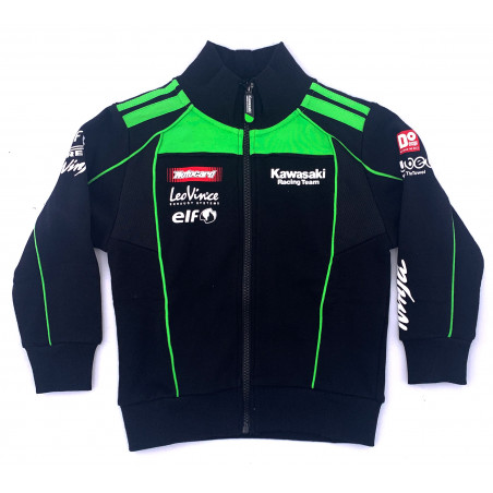 VESTE ZIPPÉ NOIR ENFANTS KAWASAKI